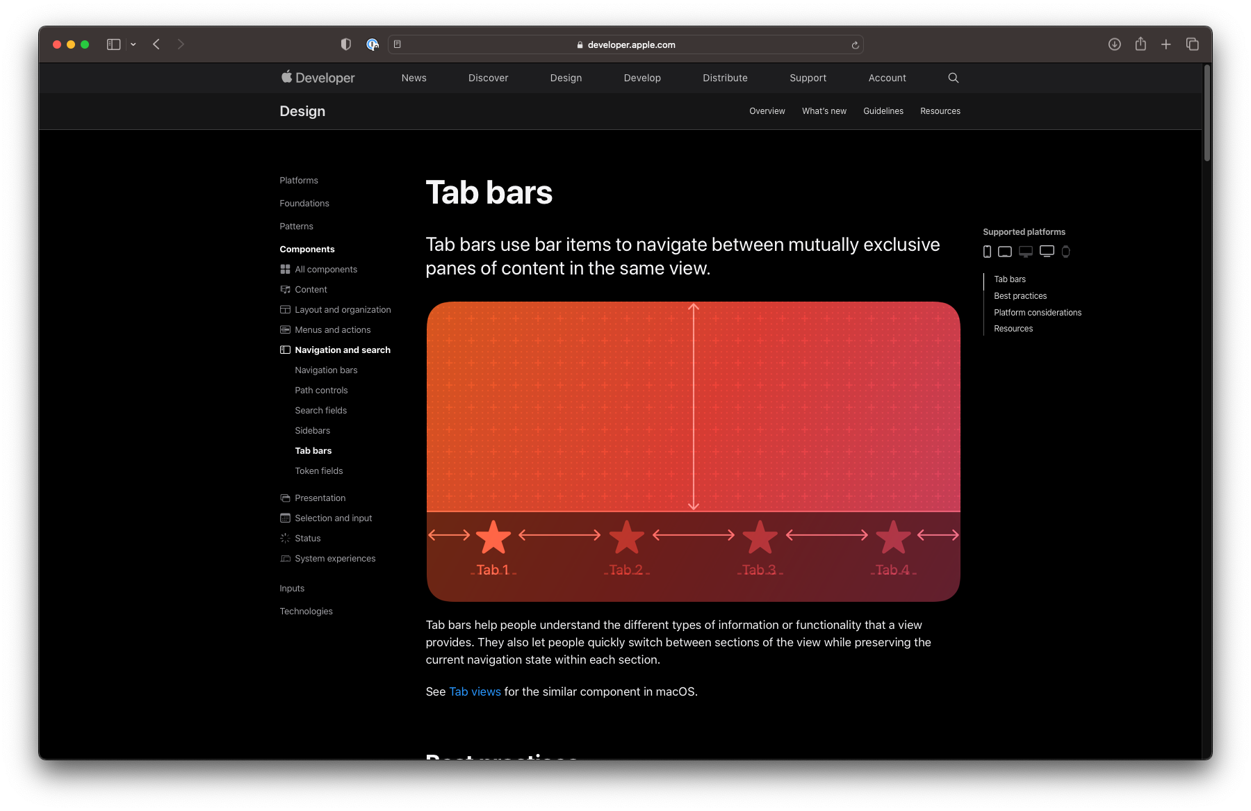 Tab Bars vs Navigation Bars